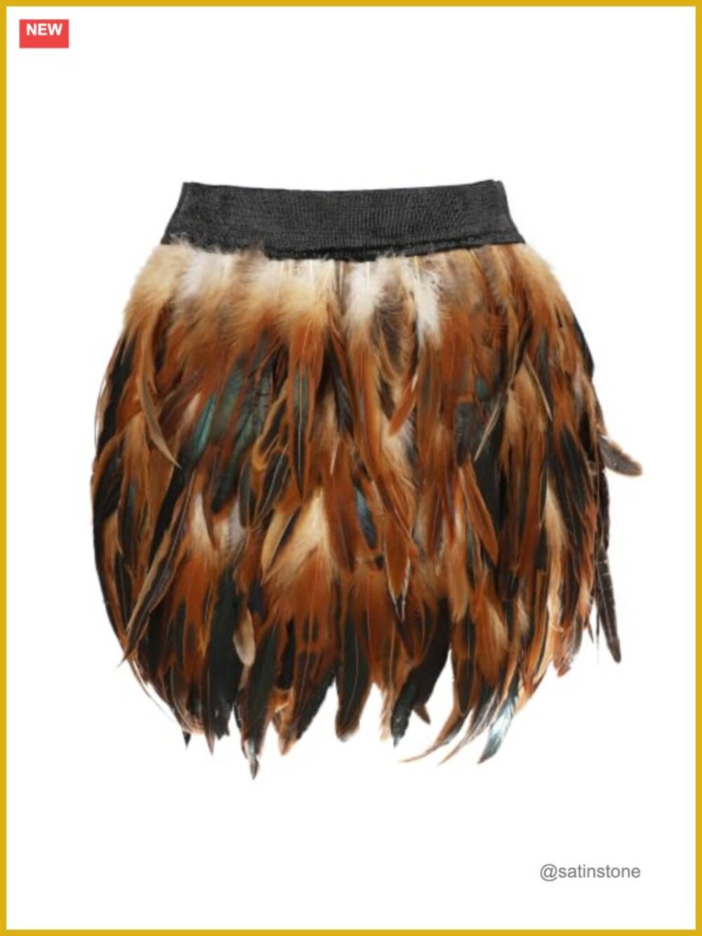Natural Feather A-Line Skirt Halloween Party Costume